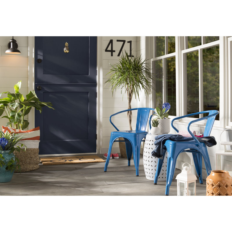 Tapis d'entrée antidérapant pour vélo 30 po x 18 po Merryville Lynell, Brun et bleu
