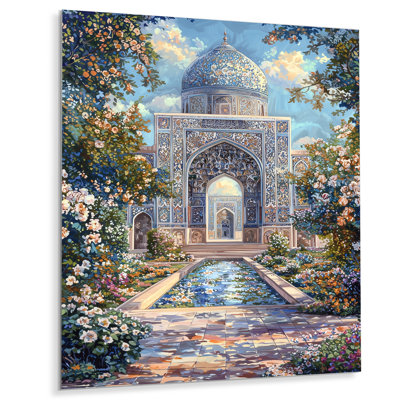 Mosquée persane, Ispahan, Iran II, art mural en métal, impression traditionnelle