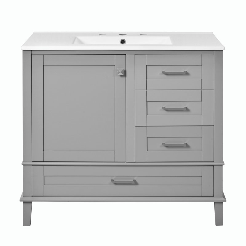 36" Bathroom Vanity, Gray