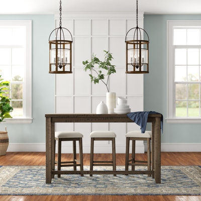 Bonique 3-Person Solid Wood Dining Set