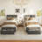 Lashawnda Modern Style Fabric Upholstered Bed Twin Size Platform Bed With Storage Drawer-864889236
