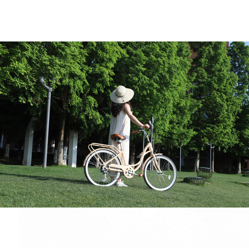 7 vitesses, cadre en acier, plusieurs couleurs pour dames, vélo de 24 pouces