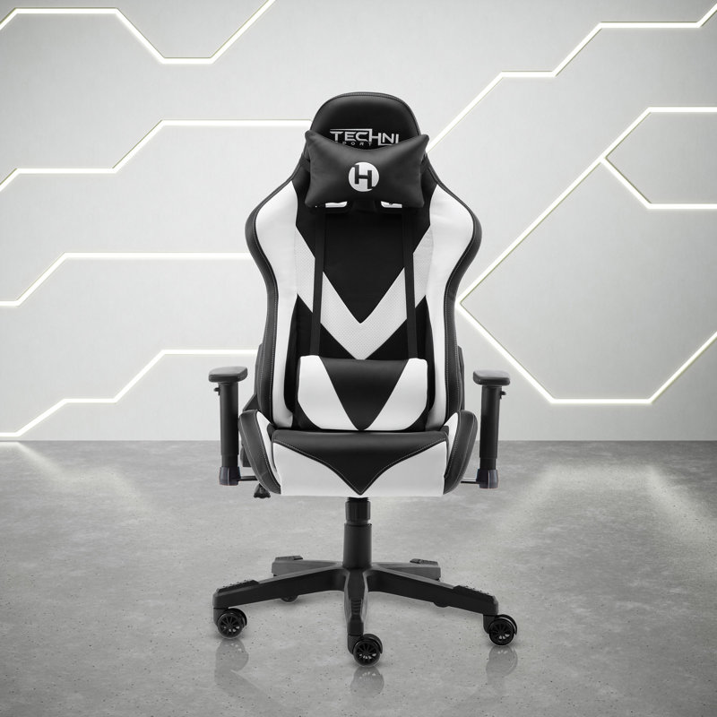 Fauteuil de jeu Techni Sport TS-92, Blanc / noir