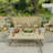 44" x 18" Contoured Outdoor Wicker Bench Cushion-1295923562