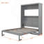 Grand lit escamotable mural avec tablettes-1072221386