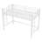 Twin XL Size Metal Loft Bed, Loft Bed with Easy Climbing Ladder and Guardrails , White-1337961680