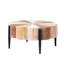 Table basse rustique en bois manufacturé en bois manufacturé avec pieds en métal | Idée de cadeau