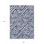 Tapis intérieur / extérieur lavable géométrique bleu marine et bleu ciel HomeRoots 9 pi x 12 pi