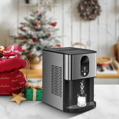 44lbs/24H Countertop Nugget Ice Maker Contactless Dispense 2.4L Reservoir Self-Cleaning for Home Bar Office