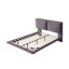 Lit plateforme tapissier pleine grandeur avec capteur de lumière et 2 grands dossiers, lit plateforme élégant avec 2 ensembles de ports USB et de prises sur chaque pied de lit arrière, gris-975786291-975786290