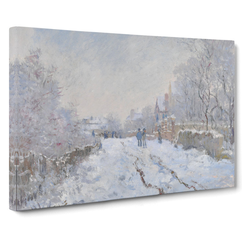 Snow At Argenteuil by Claude Monet - Wrapped Canvas Painting, 50cm H x 76cm W x 3cm D