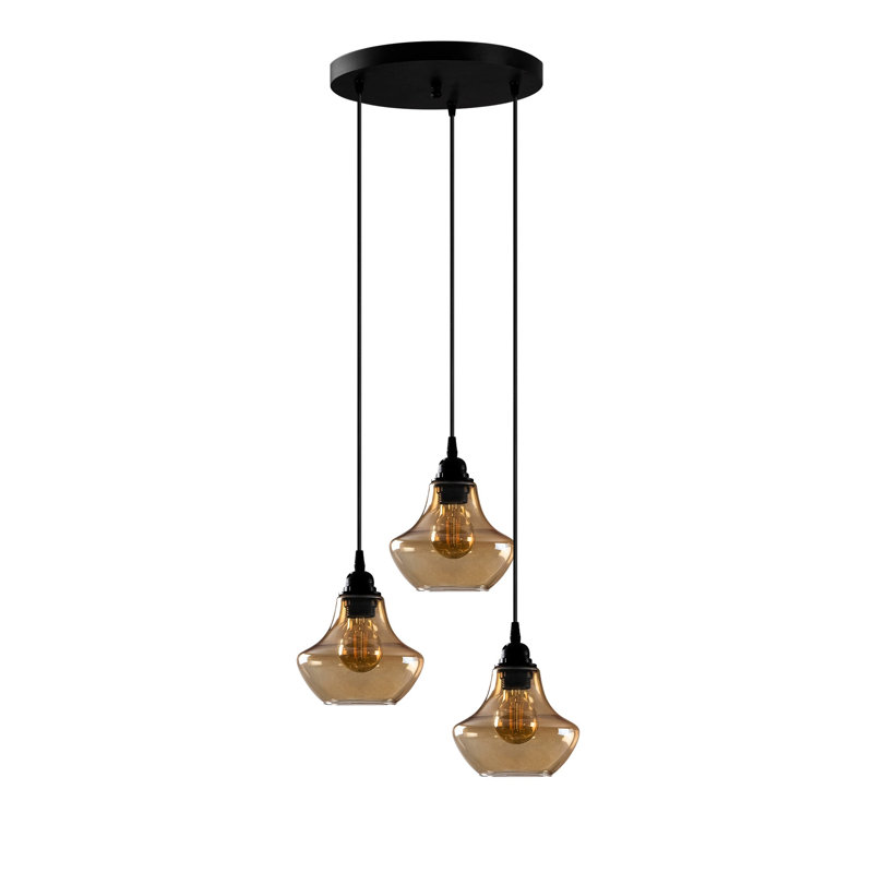 Luminaire suspendu géométrique à 3 lumières Priebe