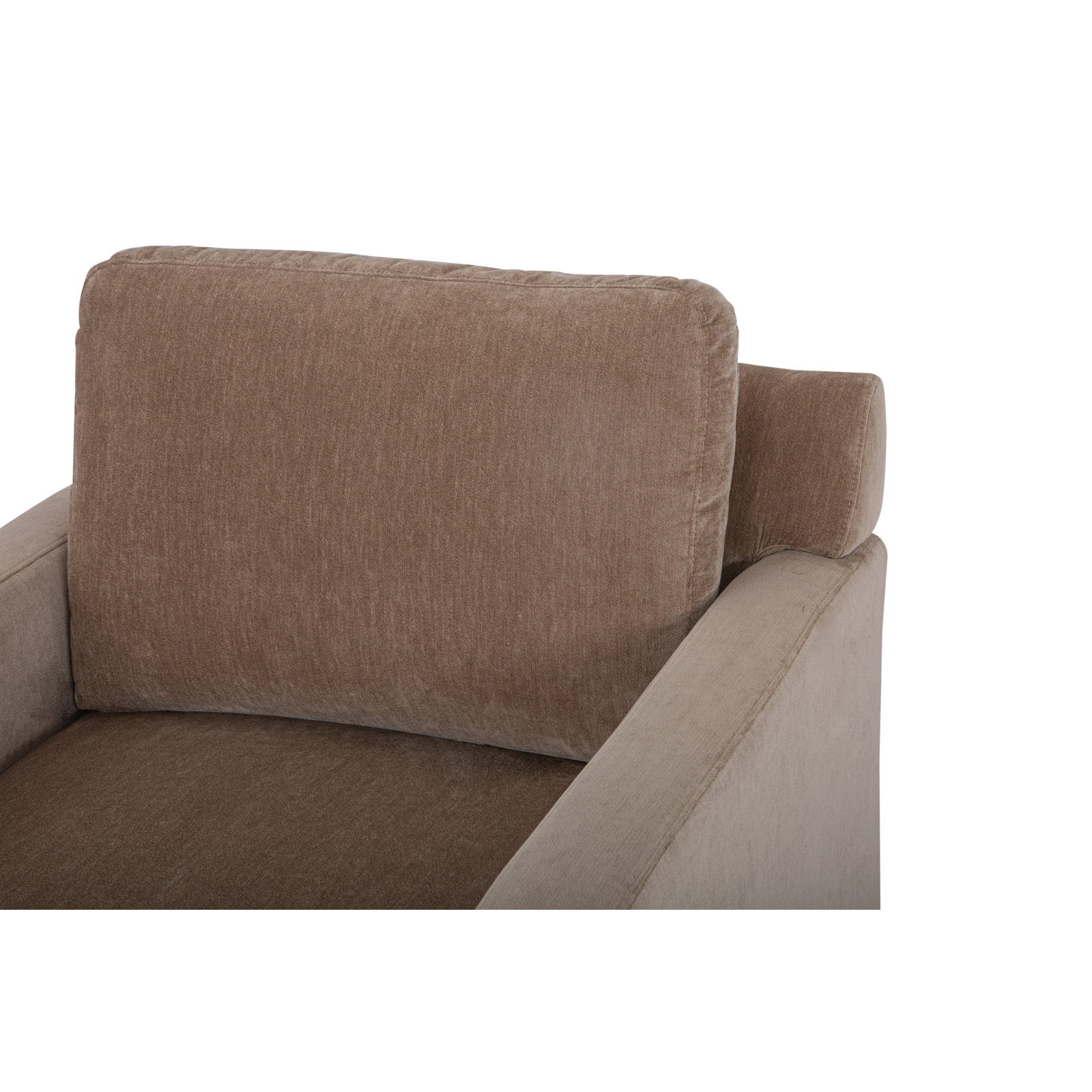 Dannie 34" Upholstered Accent Chair, Chocolate Performance Chenille