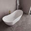 Baignoire autoportante 71 po blanc brillant avec drain interne Streamline-108964561