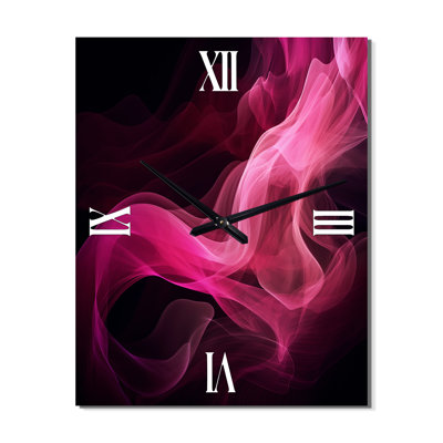 Horloge murale rose et noire