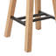 Tabouret de comptoir rembourré rond en bois - ensemble de 2-1330881693