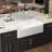 33"L x 20"W Farmhouse Apron Ceramic Kitchen Sink  Rectangular Single Bowl Kitchen Sink