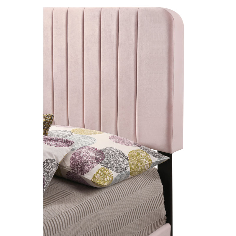 Anjelah Upholstered Standard Bed, Pink, Twin