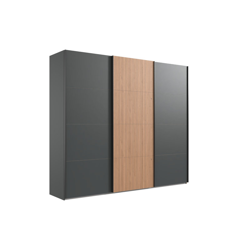 Adonus 3 Door Manufactured Wood Wardrobe, 208cm H x 225cm W x 65cm D