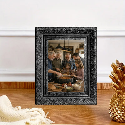 Cadre photo classique 3 pièces 11 "x 14" noir pour tablette de chambre