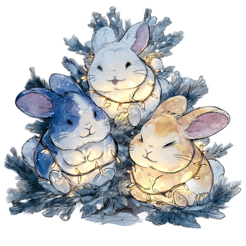 Three Cute Bunnies Comforter, Twin Extra Long