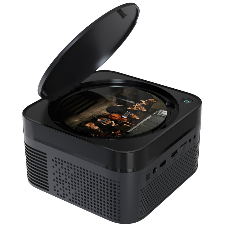 Impecca Portable Home Theatre Projector with Built-in DVD, 110 ANSI Lumens, 720P, up to 120”
