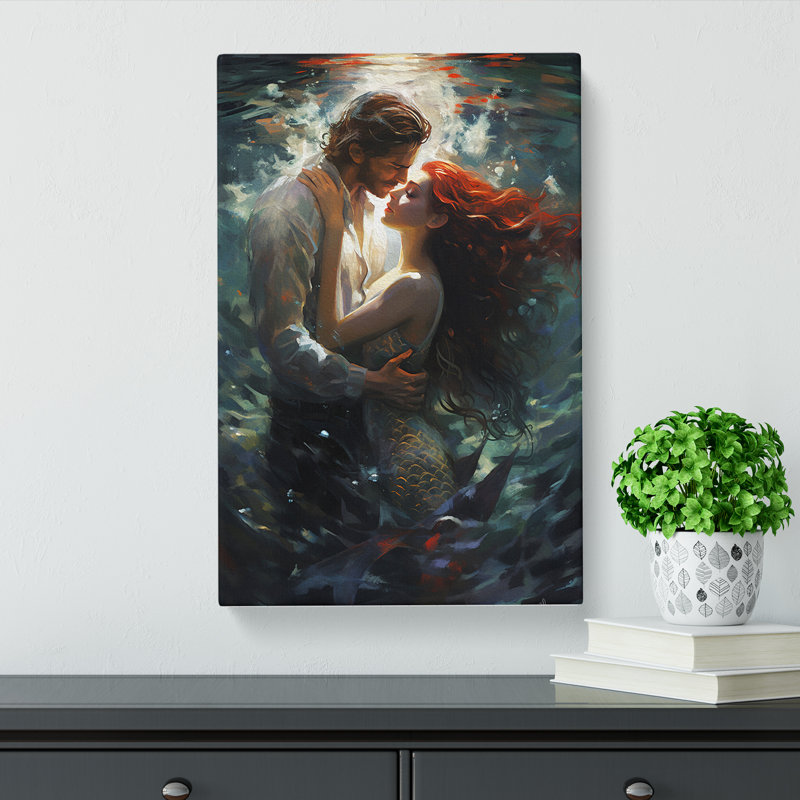 Mermaid Romanticism - Print, 76cm H x 50cm W x 3cm D