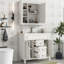 Meuble-lavabo 36 po avec lavabo supérieur et armoire à miroir blanche