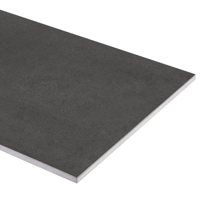 High Street 24'' W x 24'' L Porcelain Concrete Look Singular Tile, Charcoal