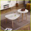 Table basse ronde moderne de 550 mm pour le salon - Assemblage facile Style élégant