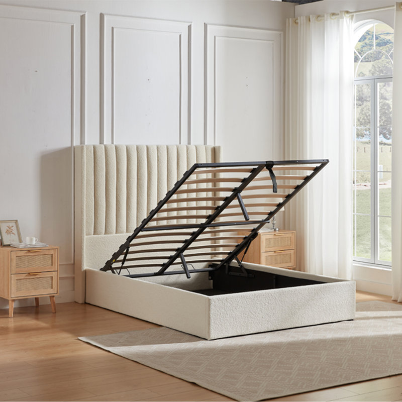 Adaha Upholstered Ottoman Storage Bed, Kingsize (5')