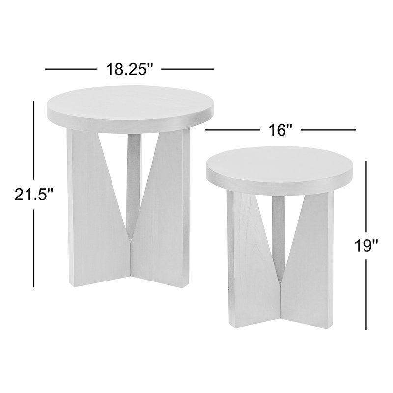 Tables gigognes en bois massif et manufacturé Bodiam