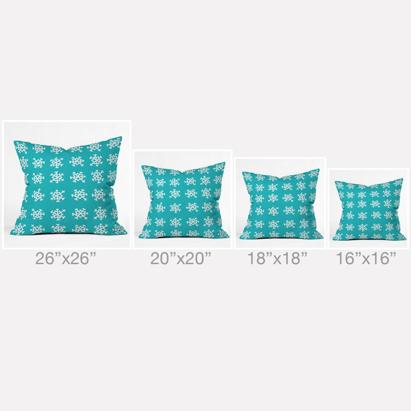 Coussin décoratif intérieur/extérieur flocon de neige