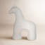Figurine décorative cheval en ciment texturé pour décoration de table-54624236-54624239