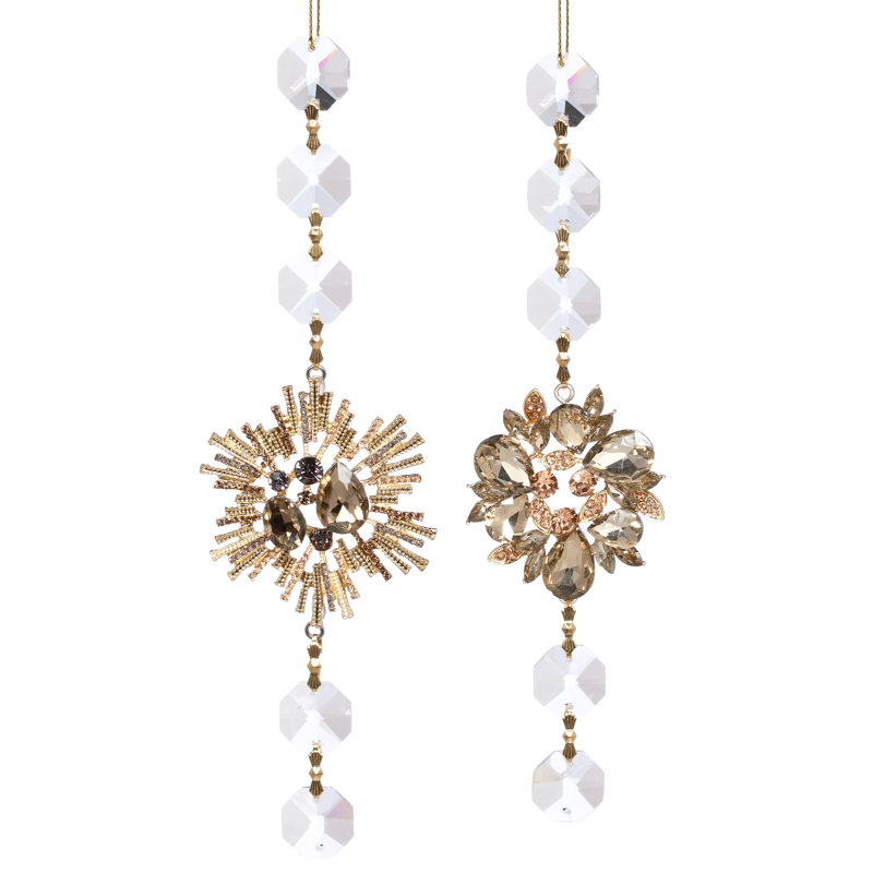 Jeweled Starburst Ornament, 8 Inches