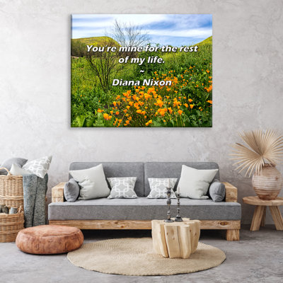 Artsy Quote "You’re mine for the rest of my life." By Diana Nixon Gallery Wrapped Canvas