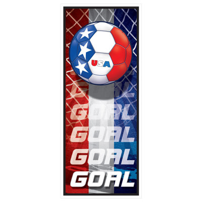 Beistle United States Soccer Door Cover – All-Weather Decoration with USA Flag Football Graphic & “GOAL” Design, Décor for Sports Parties, Team Events & Themed Celebrations, 6' x 30"