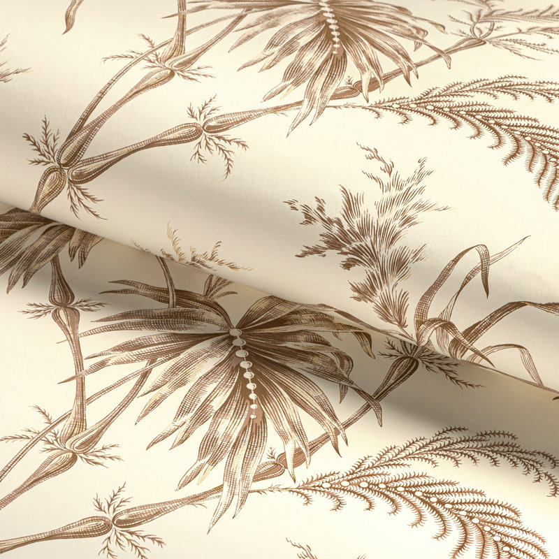 Louverne Lauziere 30' L x 20" W Wallpaper Roll, Taupe