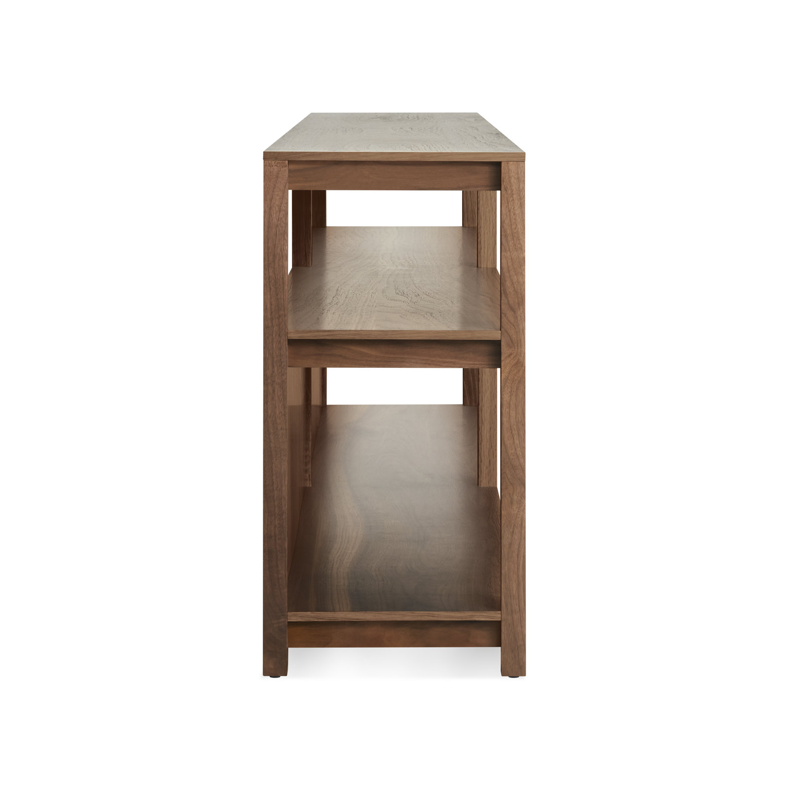 Open Plan Etagere Bookcase, (2 Shelves) 26" H x 80" W x 13" D, Walnut