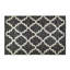 Tapis de couleur gris en coton panaché handwoven à tissage plat treillis Pettiford
