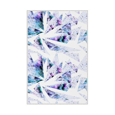 Luxurious Woven Carpet Rug, 2.6 x 4.0 ft | 100% Polyester, 0.4 in Pile Height | Antibacterial & Non-Slip PVC Dot Underside | Machine Washable, 3D Digital Printing | Perfect for Living Room & Bedroom Decor