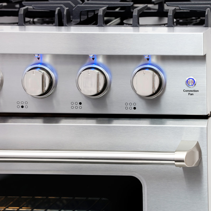 Ensemble de cuisine 3 pièces avec hotte à gaz autoportante 36 po et 36 po