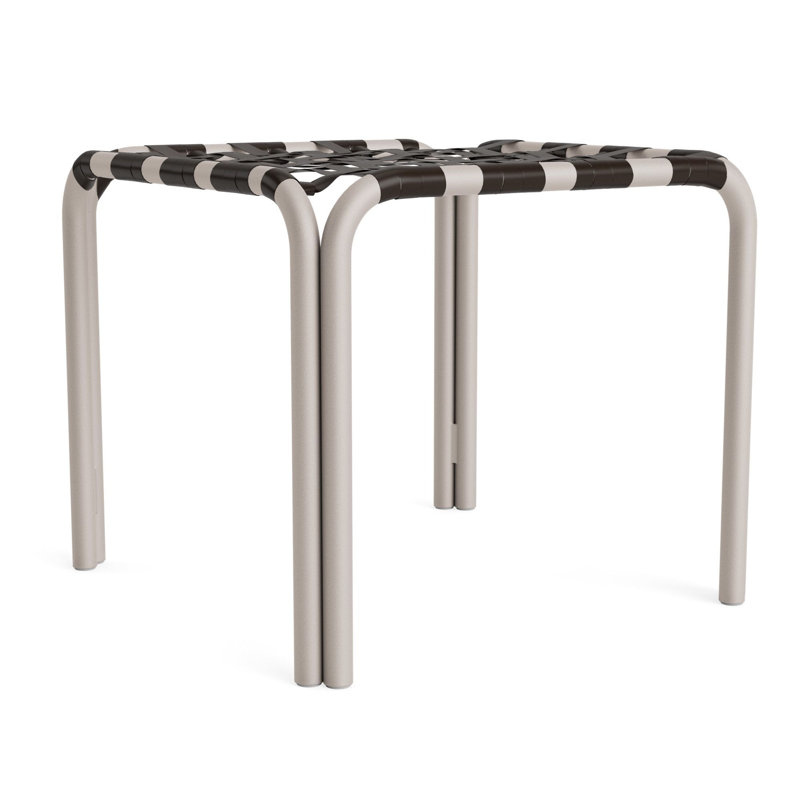 Kantan Outdoor Square Side Table, Dove Smooth, Coffee