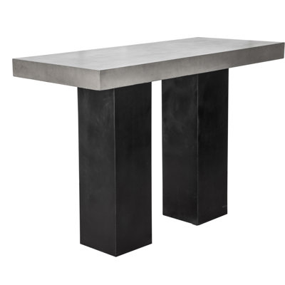 Tori Rectangular Concrete Outdoor Bar Table