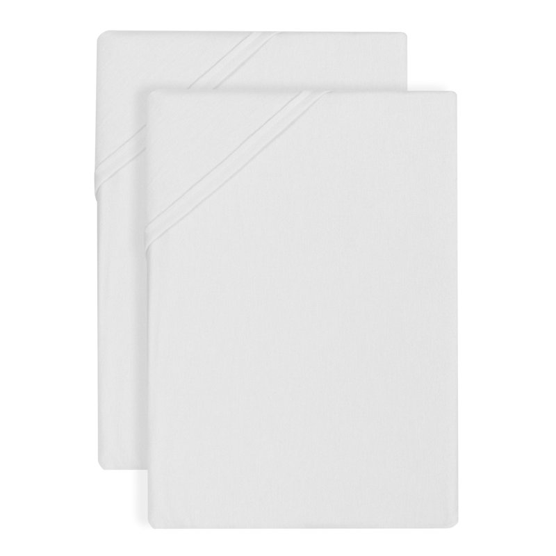 Biberna 100% Cotton Sheet Set, White