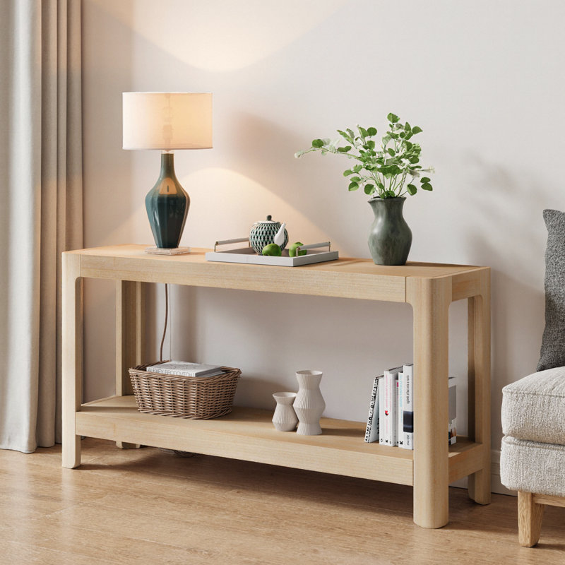 Console en bois naturel Mirod