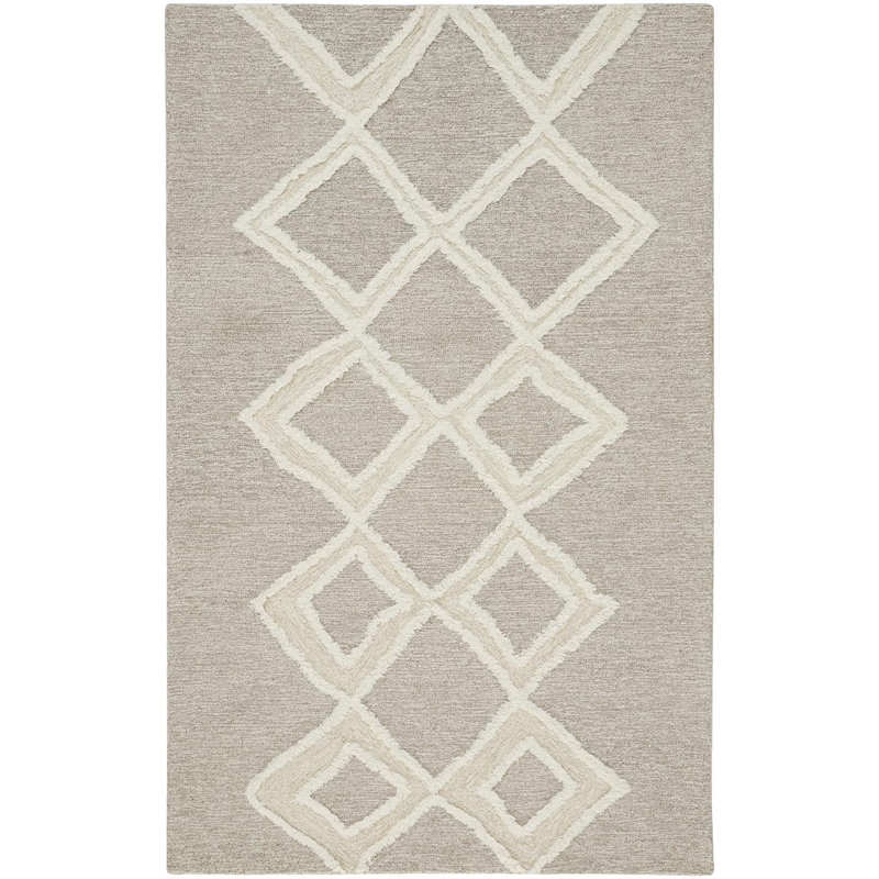 Eulalie Wool Geometric Indoor Rug, Rectangle 2' x 3'