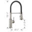 Robinet de cuisine semi-pro à double jet Empressa - nickel poli-34379669