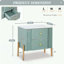 Table de chevet moderne avec 2 tiroirs de rangement, table de chevet cannelée avec poignées et pieds en métal doré, table de bout pour le salon et la chambre à coucher, assemblage facile-272969303