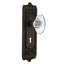 Crystal Fluted Oval Interior Mortise Door Knob with Egg & Dart Long Plate-1260917474